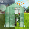 Serre de jardin avec etageres et bache PE renforcee 135g/m2 143x215x195cm Vert - vuunut.com