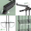 Sechoir a linge etendoir extensible et pliable grande capacite sechage 190x53x170cm Noir - vuunut.com