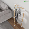 Sechoir a linge etendoir tour pliable 3 niveaux 69x69x136 cm style bois blanc - vuunut.com