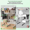 Sechoir a linge etendoir extensible et pliable grande capacite sechage 190x53x170cm Blanc - vuunut.com