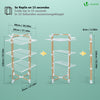 Sechoir a linge etendoir tour pliable 3 niveaux 69x69x136 cm style bois blanc - vuunut.com
