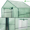 Serre de jardin avec etageres et bache PE renforcee 135g/m2 143x143x195cm Vert - vuunut.com