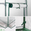 Serre de jardin avec etageres et bache PE renforcee 135gr/m2 69x49x193cm blanc - vuunut.com