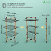 Sechoir a linge etendoir tour pliable 3 niveaux 69x69x136 cm style bois noir - vuunut.com