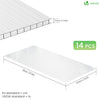 14 x Plaques de polycarbonate alveolaires transparent creux 4mm 121x60.5cm - vuunut.com