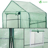 Serre de jardin avec etageres et bache PE renforcee 135g/m2 143x73x195cm Vert - vuunut.com