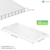 10 x Plaques de polycarbonate alveolaires transparent creux 6mm 121x60.5cm - vuunut.com