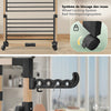 Sechoir a linge etendoir tour pliable 3 niveaux 69x69x136 cm style bois noir - vuunut.com