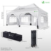 Tonnelle de jardin 3x6m Pliable Barnum avec 6 parois amovibles Blanc - vuunut.com