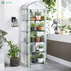 Serre de jardin avec etageres et bache PE renforcee 135gr/m2 69x49x193cm blanc - vuunut.com