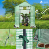 Serre de jardin avec etageres et bache PE renforcee 135g/m2 143x143x195cm Vert - vuunut.com
