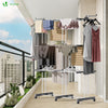 Sechoir a linge etendoir extensible et pliable grande capacite sechage 190x53x170cm Blanc - vuunut.com