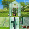 Serre de jardin avec etageres et bache PE renforcee 135g/m2 143x215x195cm Vert - vuunut.com