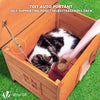 Maison pour Chat en bois avec toit bitumé autoportant et porte à lamelles PVC - vuunut.com