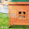 Maison pour Chat en bois avec toit bitumé autoportant et porte à lamelles PVC - vuunut.com