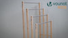 Porte serviettes sur pied en bambou 3 niveaux