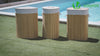 Panier a linge en bambou rond avec couvercle 58L
