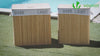Panier a linge en bambou rectangulaire triple compartiments avec couvercle 150L