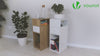 Table de chevet d’appoint avec tiroir et compartiment 25x30x66cm blanc