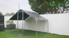 Enclos poulailler en metal galvanise et grillage avec bache PE 300x300x200cm