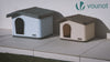 Maison pour chat chien plastique interieur exterieur 75x63x51cm Blanc