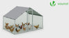 Enclos poulailler en metal galvanise et grillage avec bache PE 300x300x200cm