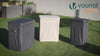 Panier a linge 1 compartiment et sac amovible auto ajustant avec couvercle 90L Beige