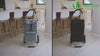 Chariot de course pliable aluminium 2 roues gris