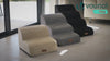 Escalier pour chien et chat en mousse haute densite et housse lavable 72x40x50cm gris
