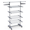 Sechoir a linge inox etendoir robuste ailes pliables 4 niveaux - vuunut.com