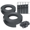 Kit de lamelles occultantes PVC brise vue 150m x 4.7cm avec 300 clips Gris - vuunut.com