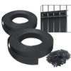 Kit de lamelles occultantes PVC brise vue 150m x 4.7cm avec 300 clips Noir - vuunut.com