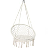Fauteuil suspendu avec coussin rond beige - vuunut.com