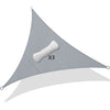 Voile d’ombrage Triangle Imperméable Polyester avec Corde 5x5x5m Gris - vuunut.com