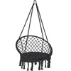 Fauteuil suspendu avec coussin rond noir - vuunut.com