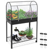 Potager sureleve avec bache PVC 80.5x130x43cm noir - vuunut.com