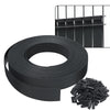 Kit de lamelles occultantes PVC brise vue 75m x 4.7cm avec 150 clips Noir - vuunut.com
