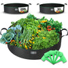 Lot de 3 sacs de plantation non tisse 200L avec poignee Noir - vuunut.com