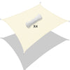 Voile d’ombrage Rectangulaire Imperméable Polyester avec Corde 3x2m Beige - vuunut.com