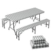 Lot 3 nappes de table et banc en PVC Vinyle style ceramique - vuunut.com