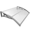 Auvent de porte marquise 100x80 cm transparent en Polycarbonate anti UV - vuunut.com