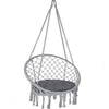 Fauteuil suspendu avec coussin rond gris - vuunut.com