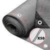 Brise vue occultant en HDPE 230g/m² 1.5x10m avec attaches de fixation gris - vuunut.com