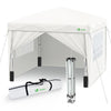 Tonnelle de Jardin 3x3m Pliable avec portes et fenêtres Blanc - vuunut.com