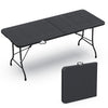 Table de camping pique nique pliable 180cm HDPE polyrotin noire - vuunut.com