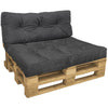 Lot de 2 Coussins pour palettes en bois gris - vuunut.com