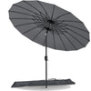 Parasol inclinable 270cm Shanghai avec housse de protection gris - vuunut.com