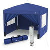 Tonnelle de Jardin 3x3m Pliable avec portes et fenêtres Bleu - vuunut.com