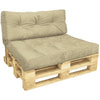 Lot de 2 Coussins pour palettes en bois beige - vuunut.com