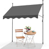 Auvent retractable manuel sans percage 200cm Gris - vuunut.com